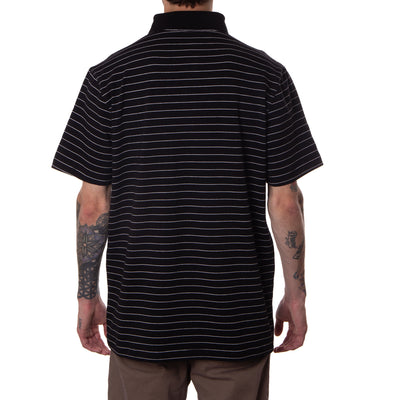 POLO TEE - STRIPE / BLACK