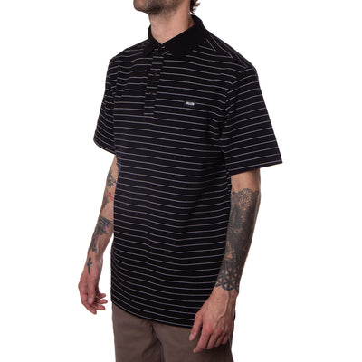 POLO TEE - STRIPE / BLACK