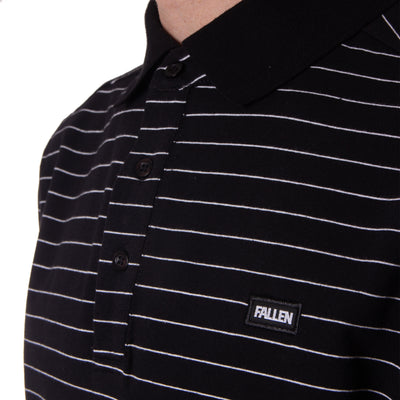 POLO TEE - STRIPE / BLACK