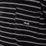 STRIPED POCKET TEE - BLACK / WHITE