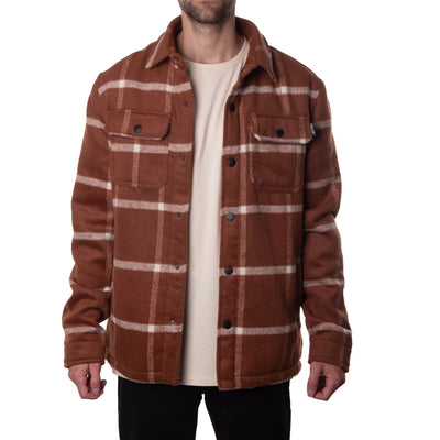 LAMB JACKET - RUST / WHITE