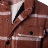 LAMB JACKET - RUST / WHITE