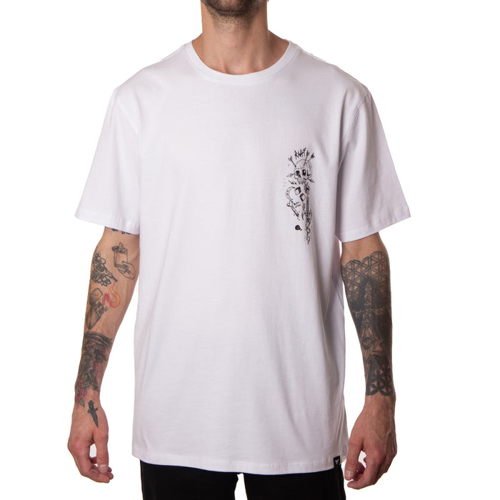 FLASH ART TEE - WHITE / BLACK