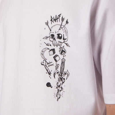FLASH ART TEE - WHITE / BLACK
