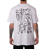 FLASH ART TEE - WHITE / BLACK