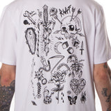 FLASH ART TEE - WHITE / BLACK