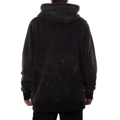 INSIGNIA EMBROIDERED HOODIE - WASHED BLACK