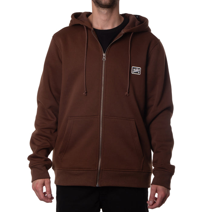 FURY PATCH ZIP HOODIE - BROWN BLACK