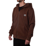 FURY PATCH ZIP HOODIE - BROWN BLACK