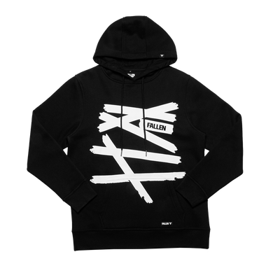 WRAPPED HOODIE - BLACK / WHITE