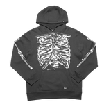 SKELETON HOODIE - ASPAHALT / OFF WHITE