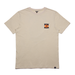 DARK RAVEN TEE - IVORY / ORANGE