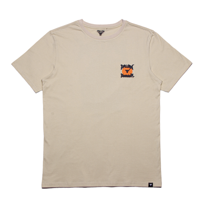 DARK RAVEN TEE - IVORY / ORANGE
