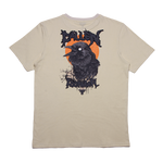 DARK RAVEN TEE - IVORY / ORANGE