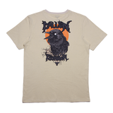 DARK RAVEN TEE - IVORY / ORANGE