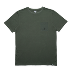 SERPENT SKIN TEE - OLIVE / BLACK