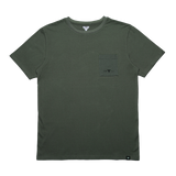 SERPENT SKIN TEE - OLIVE / BLACK