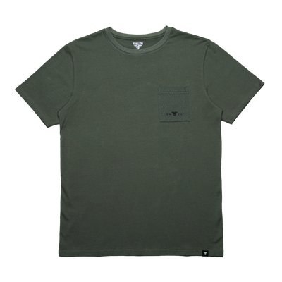 SERPENT SKIN TEE - OLIVE / BLACK