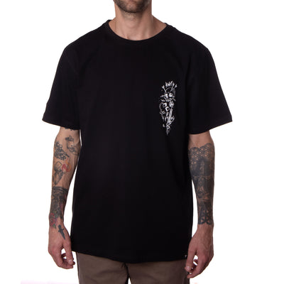 FLASH ART TEE - BLACK / WHITE