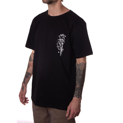 FLASH ART TEE - BLACK / WHITE