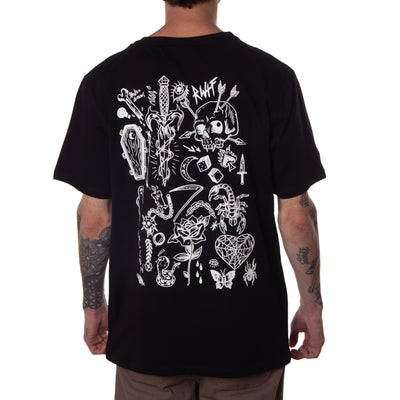 FLASH ART TEE - BLACK / WHITE
