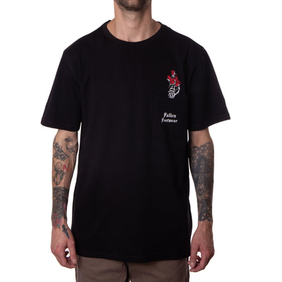MELROSE TEE - BLACK / RED